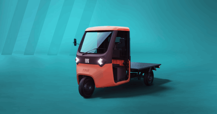 FIAT Professional TRIS Flatbed scaled - Fiat Professional innove dans la micromobilité avec TRIS, son premier véhicule électrique à trois roues