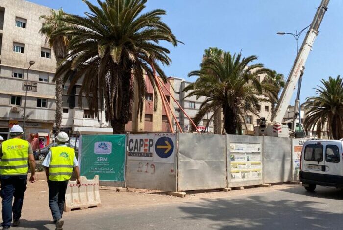 SRM CS Chantier Mohammedia 6 scaled - Protection contre les inondations à Mohammedia: La SRM met en place un système de renforcement des infrastructures d’assainissement des eaux pluviales